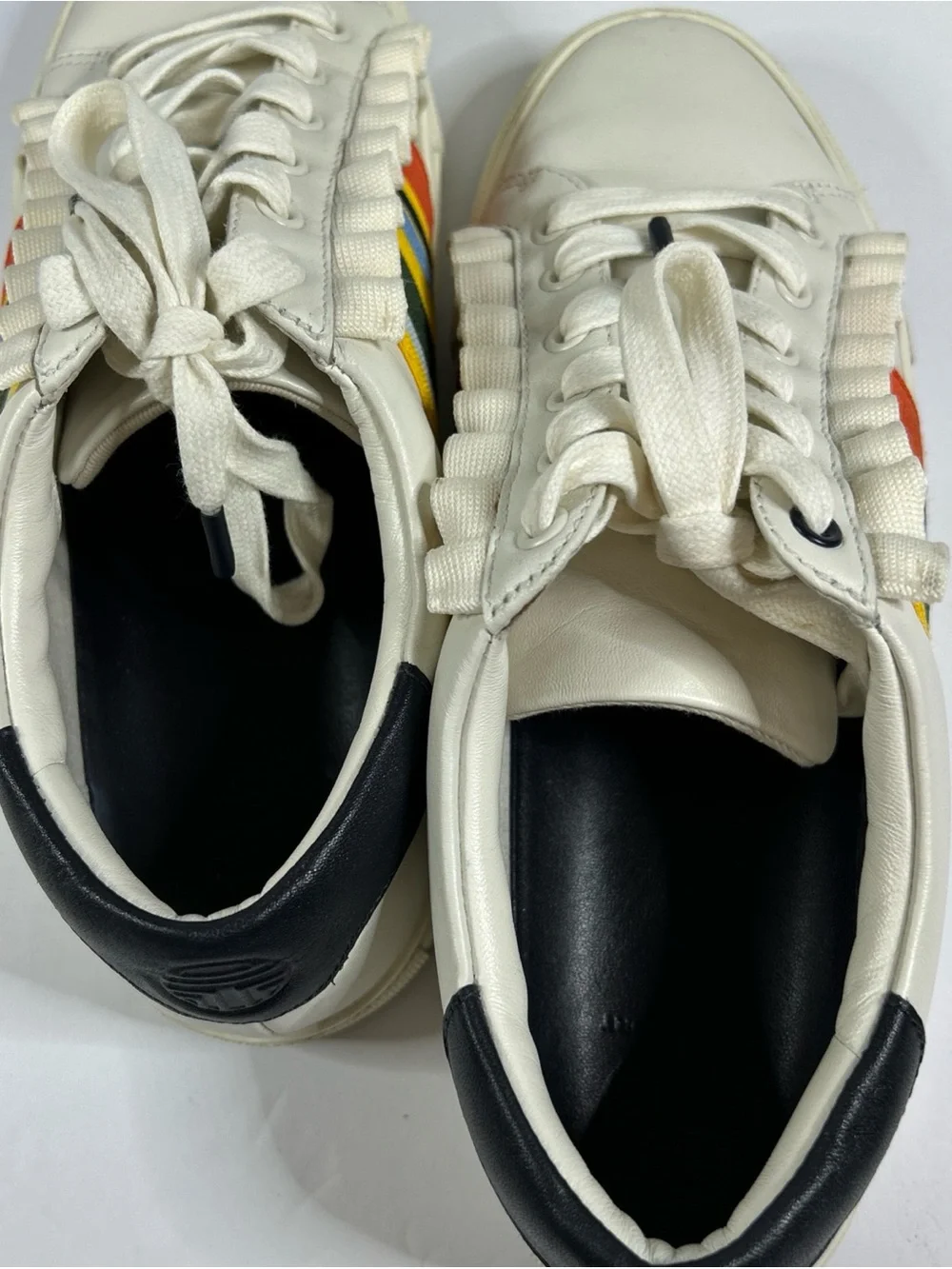 Tory Burch Sport ruffle 8.5 sneakers ruffles striped